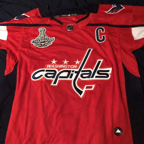 2018 Pro Stock Alexander Ovechkin Stanley Cup Champions Home Jersey