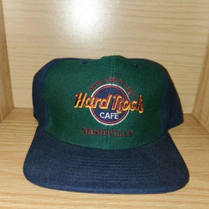 Vintage Hard Rock Cafe Snapback Color Block Hat Cap Vtg Nashville Hat