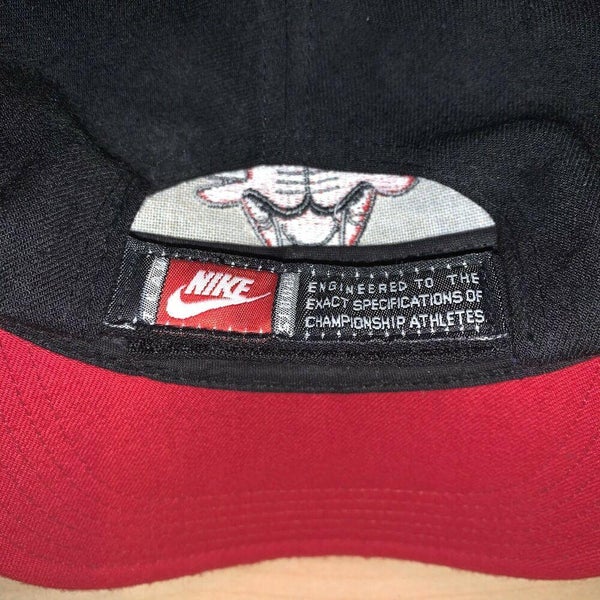 Vintage 90s Nike Chicago Bulls Strapback Hat Cap Embroidered