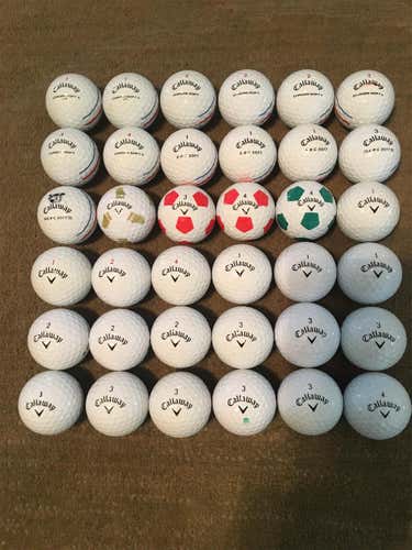 White Used Callaway Chrome Soft 36 Pack (3 Dozen) Balls