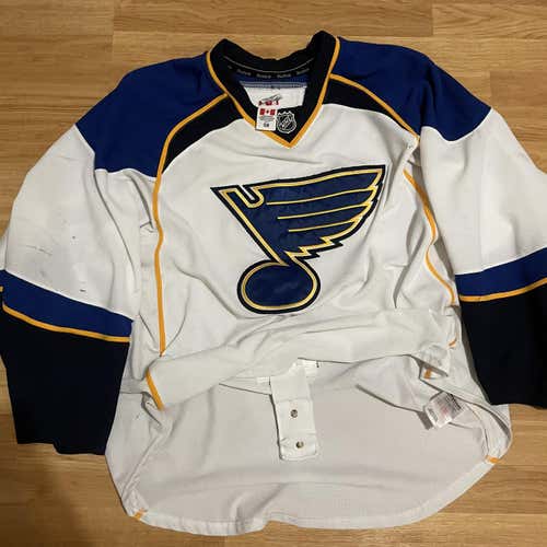 ST. LOUIS BLUES AUTHENTIC White REEBOK EDGE NHL Hockey JERSEY SZ 58 Goalie Cut
