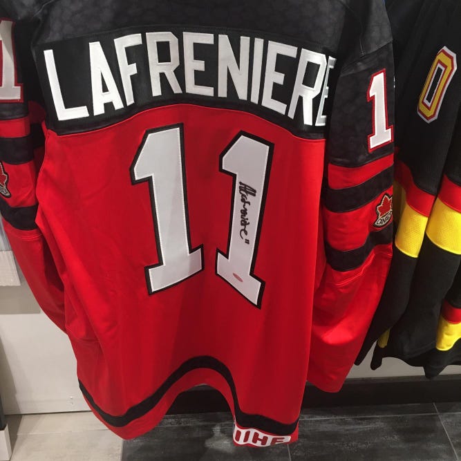 Alexis Lafreniere Team Canada Signed Jersey With COA