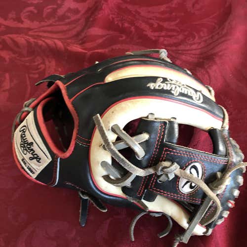 Black High School/College Infield Heart of the Hide 11.5" Baseball Glove
