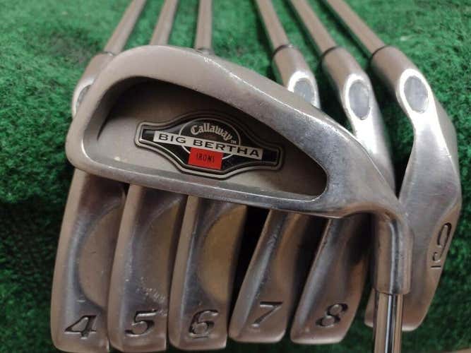 Callaway Big Bertha Golf Iron Set 3-9 Uniflex Steel Shaft Memphis 10