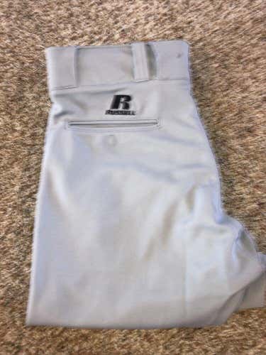 Good Condition Russell Athletic Men's Baseball Pants Grey/Black Size 38” X 20”