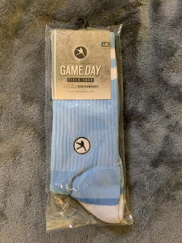 2 Pairs of Carolina Blue Mid Socks-Lacrosse Unlimited