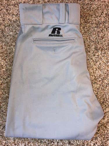 Good Condition Russell Athletic Men's Baseball Pants Grey Size 32” X 22”