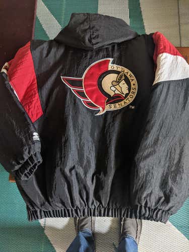 Black Men's Adult Used Large Starter Jacket