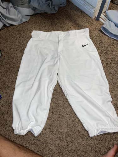 White Adult Large Nike Pants