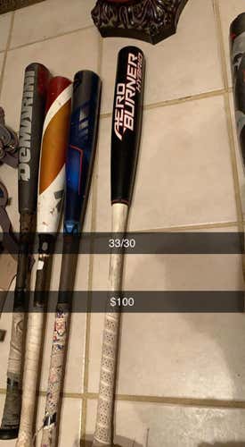 High School/College 2017 Adidas Aero burner hybrid (-3) 30 oz 33" Bat