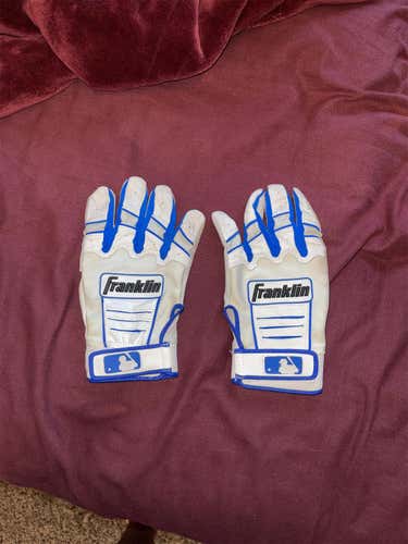Blue Used Large Franklin Batting Gloves