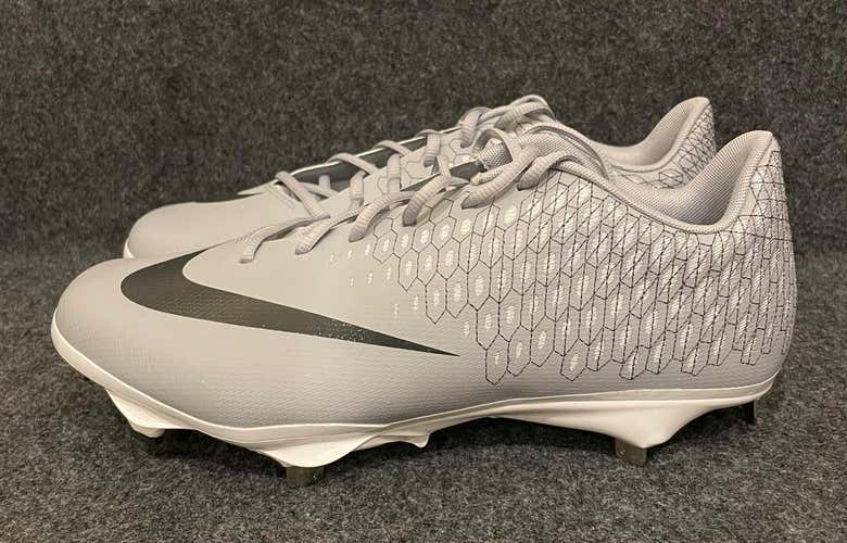 Men’s Nike Lunar Vapor Ultrafly Elite 2 Baseball Cleats Grey AO7946-002  Size 13