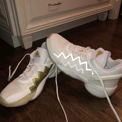 White Men's Size 11.5 (Women's 12.5) Adidas Shoes