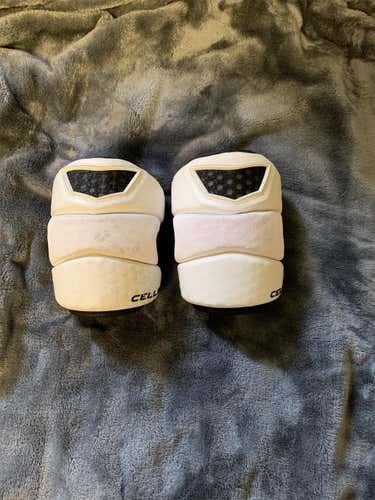 Used Large White STX Cell III Elbow Pads