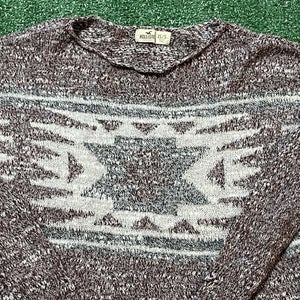 Hollister Sweater Girls XS S Pullover Patterned Knit Long Sleeve