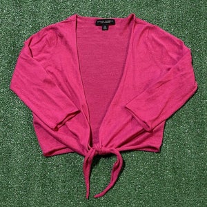 Banana Republic Shawl Women XS Adult Pink Silk Cashmere Sweater Soft Tie Front