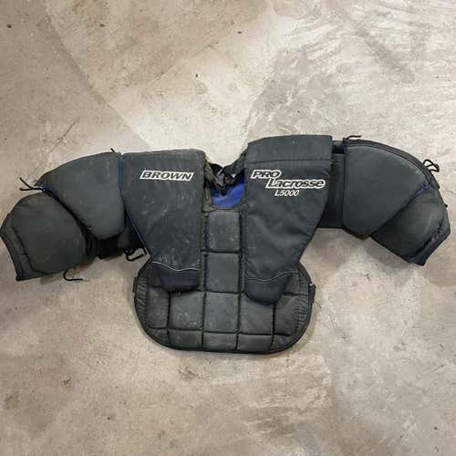 Pro Brown Lacrosse Kids Youth Medium L5000 Chest Protector