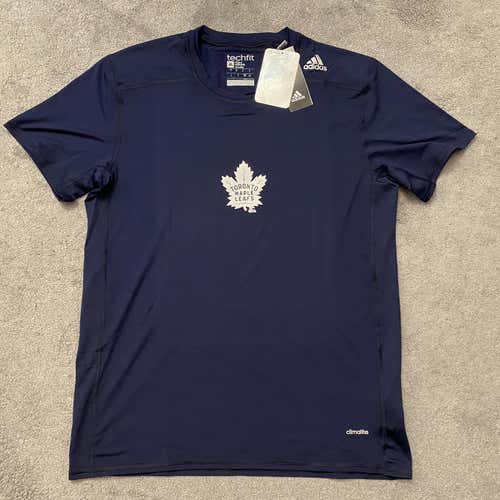 Toronto Maple Leafs Pro Stock Adidas Techfit Fitted T-Shirt, New, Large