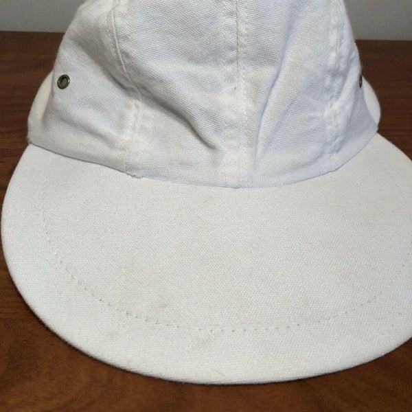 LL Bean Hat Baseball Cap White Vintage 80s 90s Fishing Wide Brim