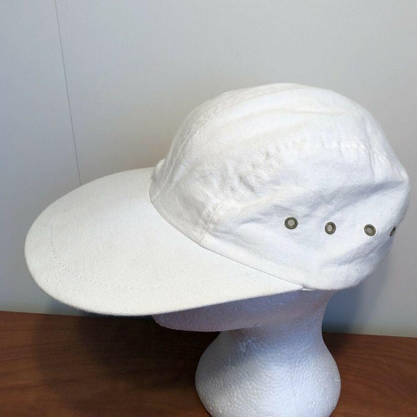 LL Bean Hat Baseball Cap White Vintage 80s 90s Fishing Wide Brim