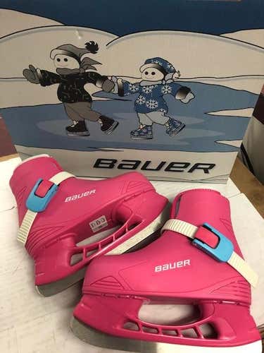 New Youth Bauer Lil Angel Hockey Skates Regular Width Size 8-9