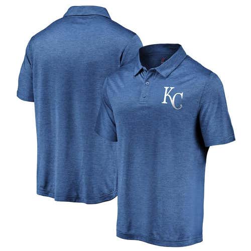 new majestic MLB kansas city royals KC cool base Adult size 3XLT Polo Shirt