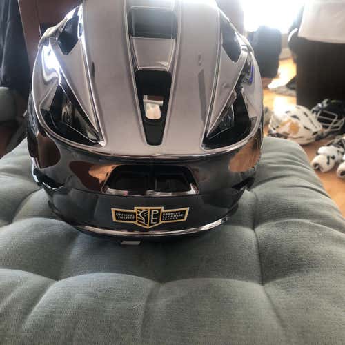 Used Adult Size Cascade Chrome Helmet, Gunmetal