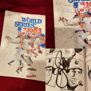 Jim Palmer Signed 1983 MLB World Series Program * Philadelphia Phillies vs Baltimore Orioles