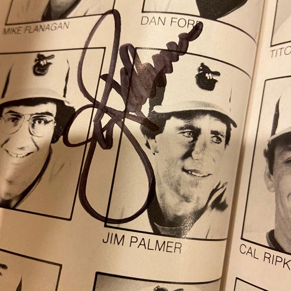 Jim Palmer Signed 1983 MLB World Series Program * Philadelphia Phillies vs  Baltimore Orioles