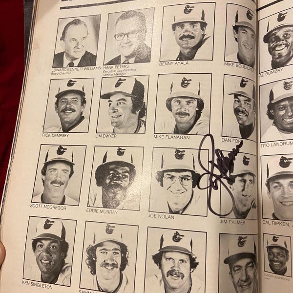 Jim Palmer Signed 1983 MLB World Series Program * Philadelphia Phillies vs  Baltimore Orioles