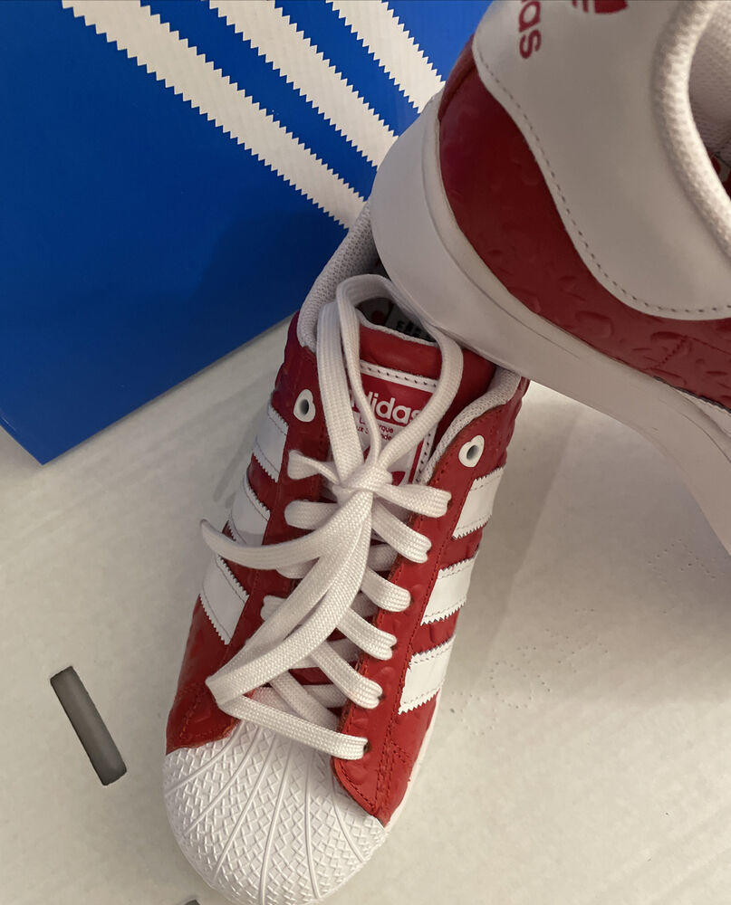 Adidas Originals Superstar Bold Scarlet Heart Valentine's Day Women FZ1836  SZ 8 | SidelineSwap