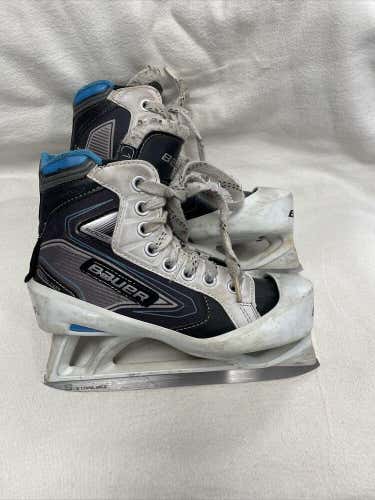 junior size 1 bauer reactor 5000 ice hockey goalie skates