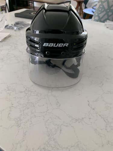 Black Used Medium Bauer Re-Akt 75 Helmet