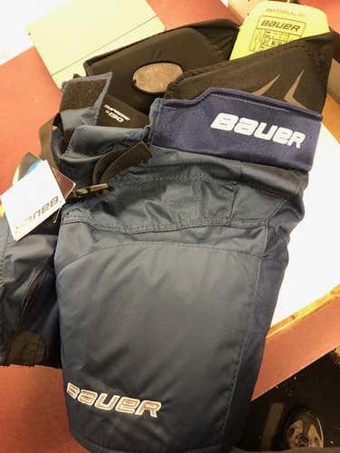 New Junior Medium Bauer Supreme 190 Hockey Pants / NAVY