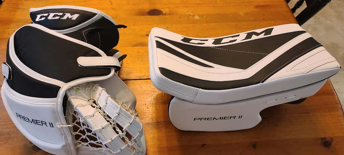 Like-New Senior CCM Full Right Premier II Pro Glove and Blocker