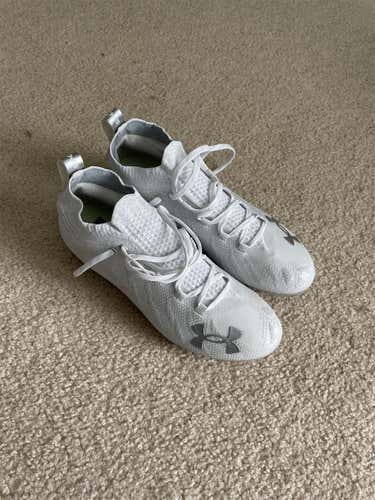White Under Armour Spotlight Cleats