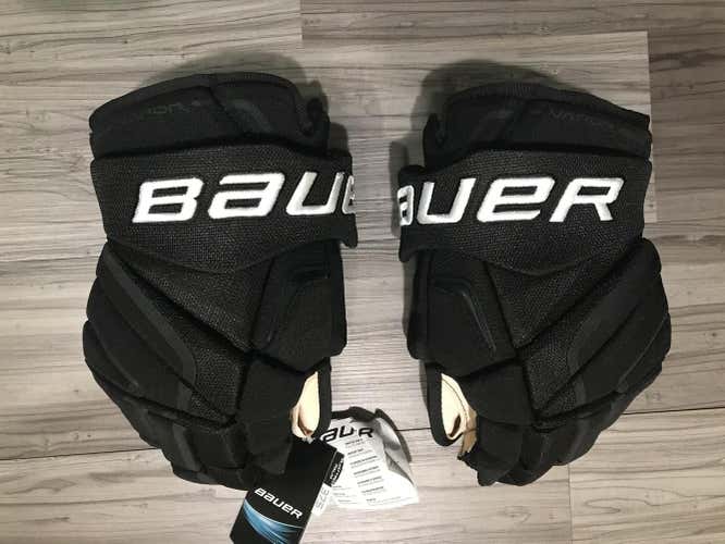 Black New Senior Bauer Vapor APX2 Pro Gloves 14" Pro Stock