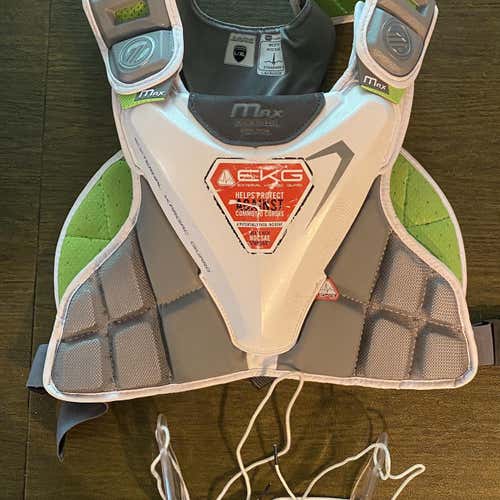 White Adult Large Maverik Max Chest Protector & Cascade Throat Protector