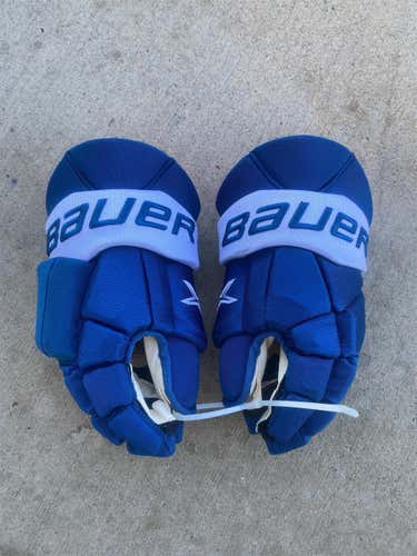 Blue Senior Bauer Vapor X Series 15" Pro Stock Gloves Colorado Avalanche Player Issued