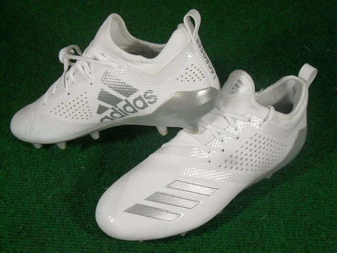 Adidas Adizero 5 Star 7.0 Low Lacrosse LAX Football Cleats White Silver AC8226