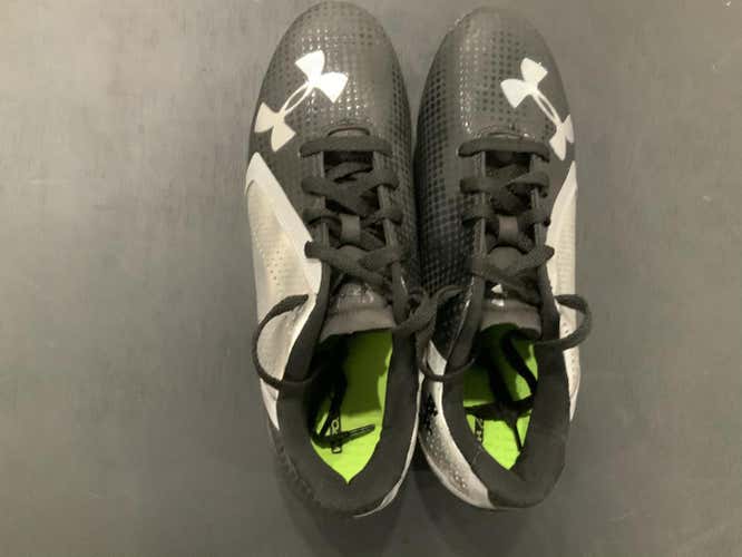 Black Used Adult Men's Size 8.0 (Women's 9.0) Molded Cleats Under Armour Low Cut