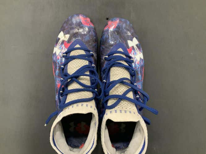 Blue Used Adult Men's Size 9.0 (Women's 10) Molded Cleats Under Armour Low Cut