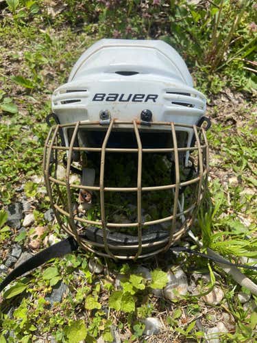 White Used Small Bauer True Vision II Helmet