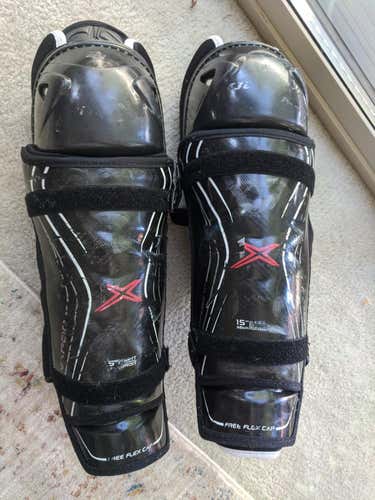 Used Senior Bauer Vapor 1X Shin Pads 15"