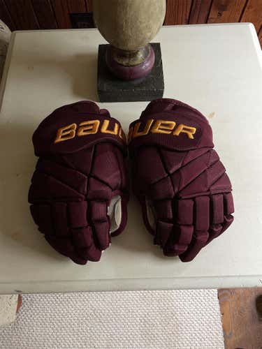 Red Senior Bauer Vapor 1X Pro Lite 14" Pro Stock Gloves