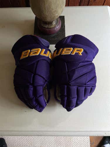 Purple Senior Bauer Vapor 1X Pro Lite 14" Pro Stock Gloves