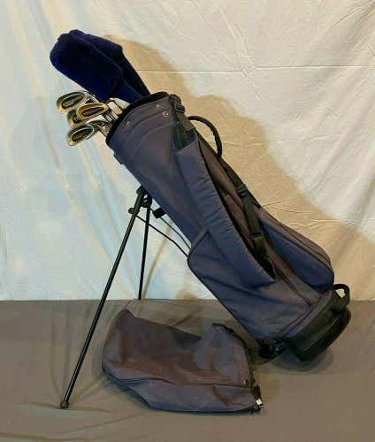 Wilson Black Jack Oversize Right Handed Golf Clubs (10) w/Standing Bag & Balls