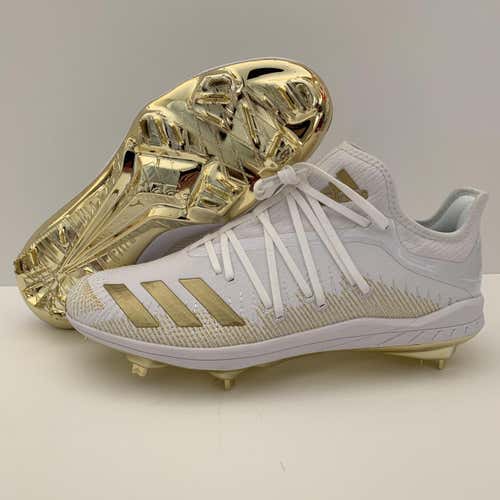 Adidas Afterburner 6 Gold/White Baseball Cleats Men's Size 12