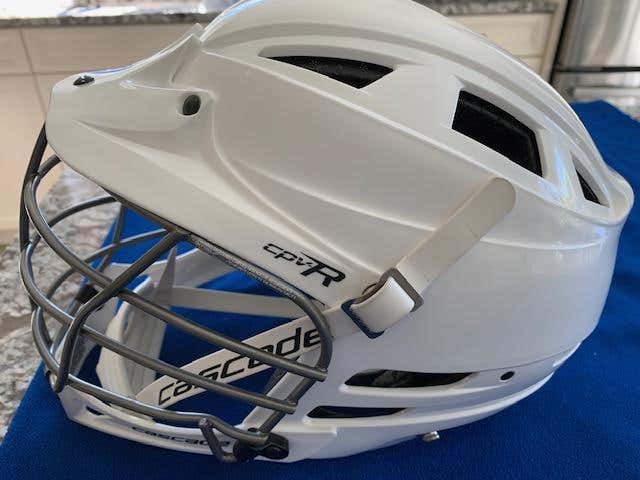 White Used Adult Player's Warrior Helmet