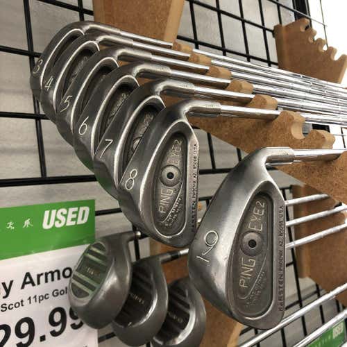 Used Ping Eye 2 Black Dot 3i-9i Steel Regular Golf Iron Or Hybrid Sets